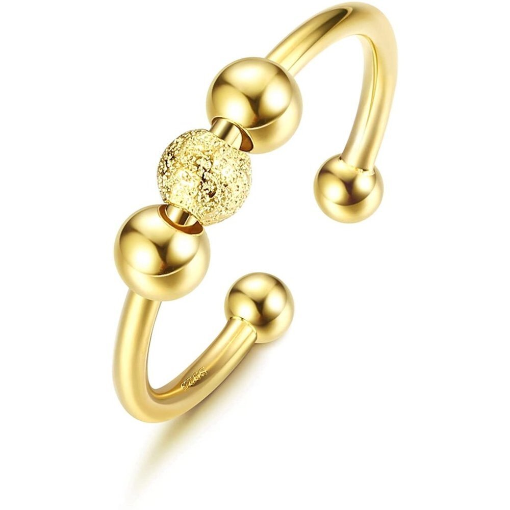 925 Sterling Silver Anti Anxiety Rings for Women Men